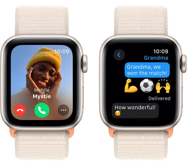 APPLE Watch SE (2023) - 40 mm Starlight Aluminium Case with Starlight Sport Loop - Good - Image 5