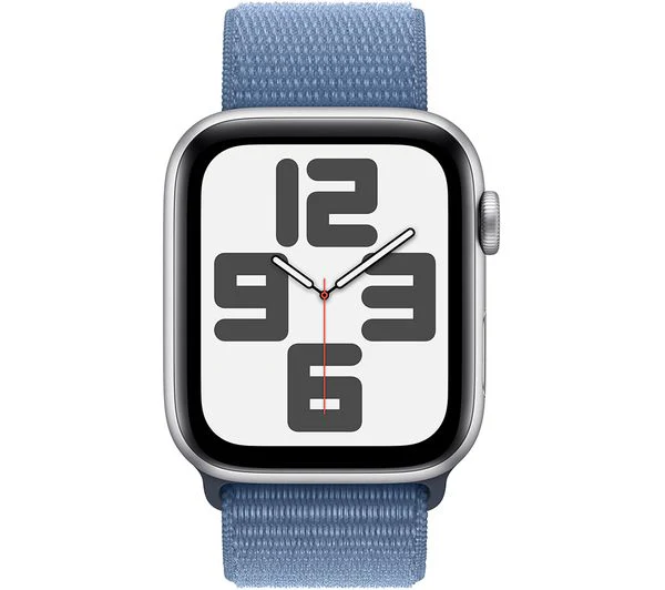 APPLE Watch SE (2023) - 44 mm Silver Aluminium Case with Winter Blue Sport Loop - Pristine - Image 2
