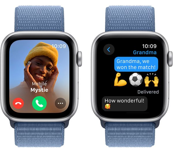 APPLE Watch SE (2023) - 44 mm Silver Aluminium Case with Winter Blue Sport Loop - Pristine - Image 7
