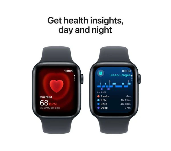 APPLE Watch SE - 44mm Midnight Aluminium Case with Midnight Sport Band, S/M - Good - Image 5