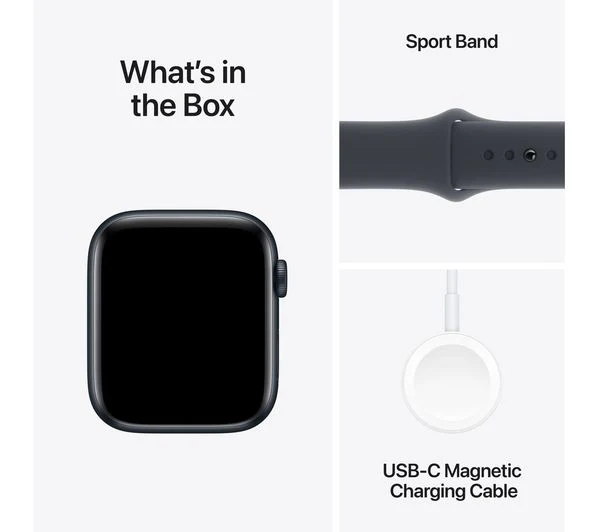 APPLE Watch SE - 44mm Midnight Aluminium Case with Midnight Sport Band, S/M - Good - Image 7
