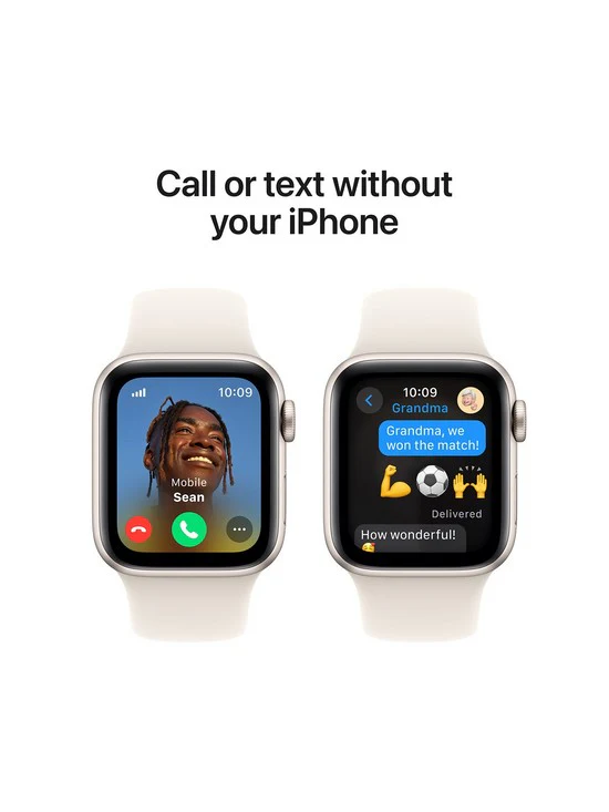 Apple Watch SE (GPS + Cellular, 2024) 40mm Starlight Aluminium Case with Starlight Sport Band - M/L - Pristine - Image 4
