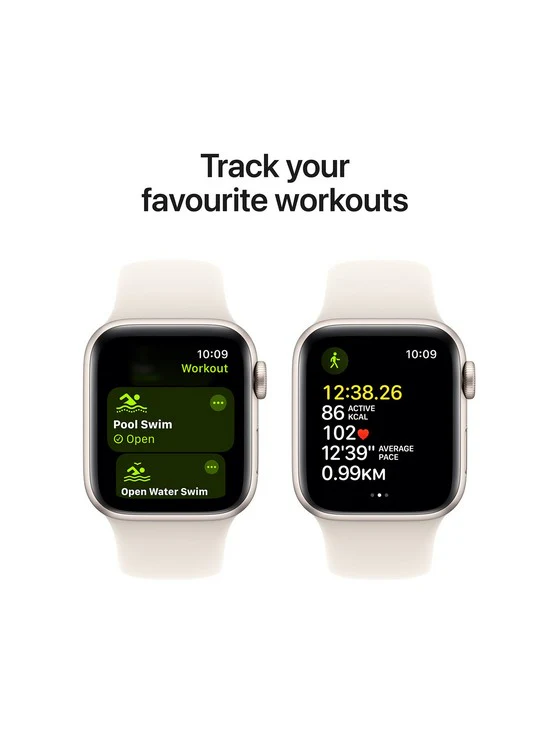 Apple Watch SE (GPS + Cellular, 2024) 40mm Starlight Aluminium Case with Starlight Sport Band - M/L - Pristine - Image 5