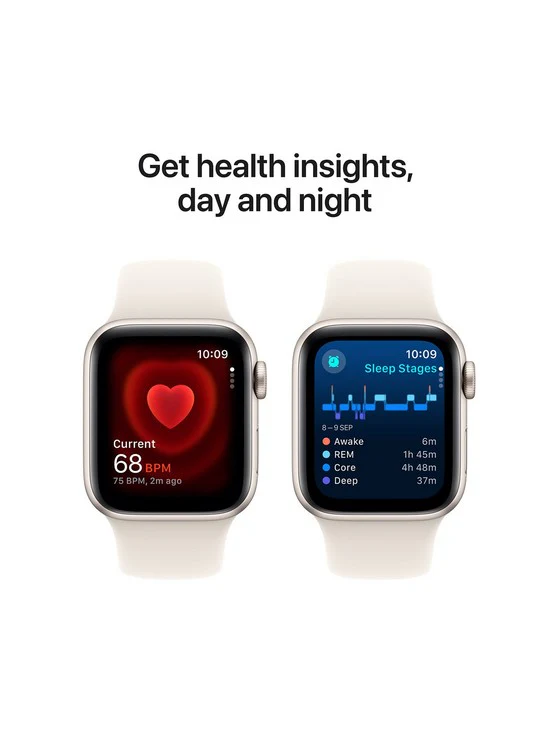 Apple Watch SE (GPS + Cellular, 2024) 40mm Starlight Aluminium Case with Starlight Sport Band - M/L - Pristine - Image 6