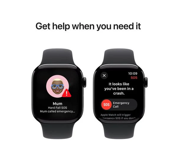 APPLE Watch Series 10 - 42mm Jet Black Aluminium Case with Black Sport Band, S/M - Acceptable - Image 6