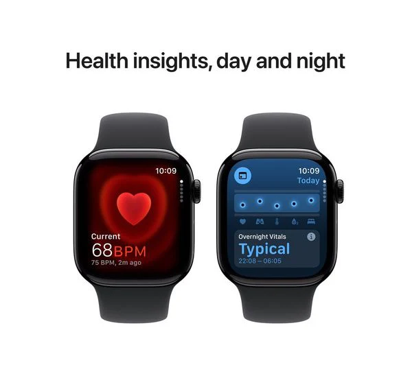 APPLE Watch Series 10 - 42mm Jet Black Aluminium Case with Black Sport Band, S/M - Acceptable - Image 7