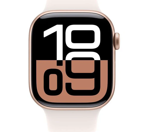 APPLE Watch Series 10 - 42mm Rose Gold Aluminium Case with Light Blush Sport Band, S/M - Good - Image 2