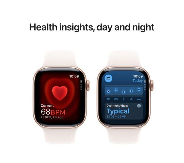APPLE Watch Series 10 - 42mm Rose Gold Aluminium Case with Light Blush Sport Band, S/M - Good - Image 6