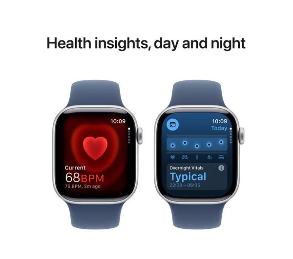 APPLE Watch Series 10 - 42mm Silver Aluminium Case with Denim Sport Band, M/L - Pristine - Image 7