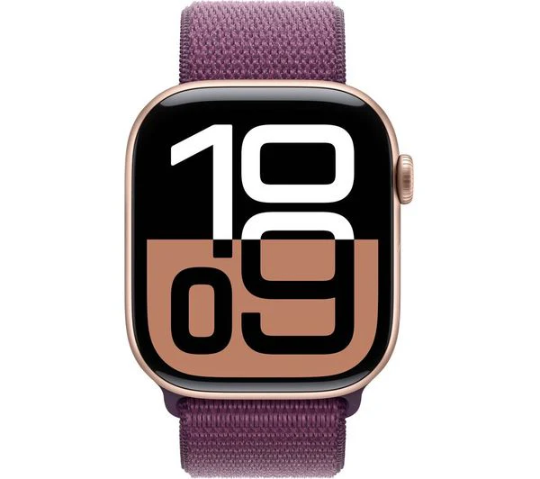APPLE Watch Series 10 - 46mm Rose Gold Aluminium Case with Plum Sport Loop - Pristine - Image 2
