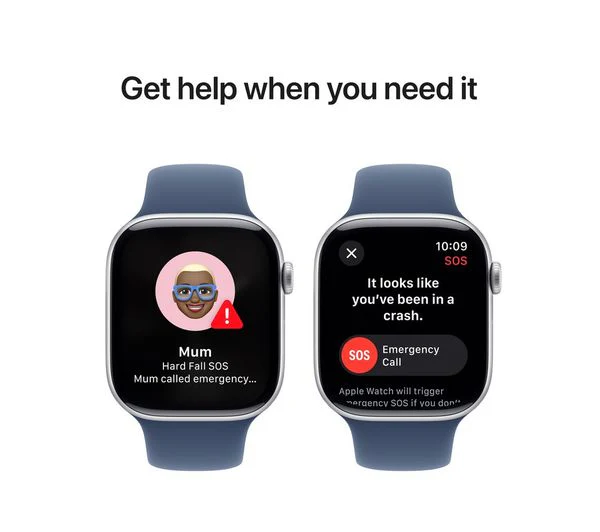 APPLE Watch Series 10 - 46mm Silver Aluminium Case with Denim Sport Band, M/L - Very Good - Image 6
