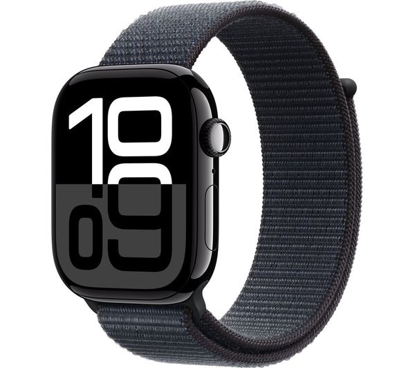 APPLE Watch Series 10 Cellular - 42mm Jet Black Aluminium Case with Ink Sport Loop - Good