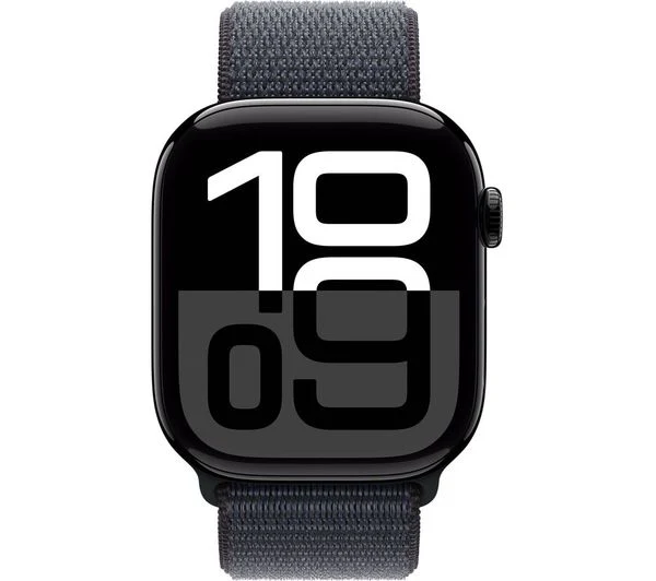 APPLE Watch Series 10 Cellular - 42mm Jet Black Aluminium Case with Ink Sport Loop - Good - Image 2