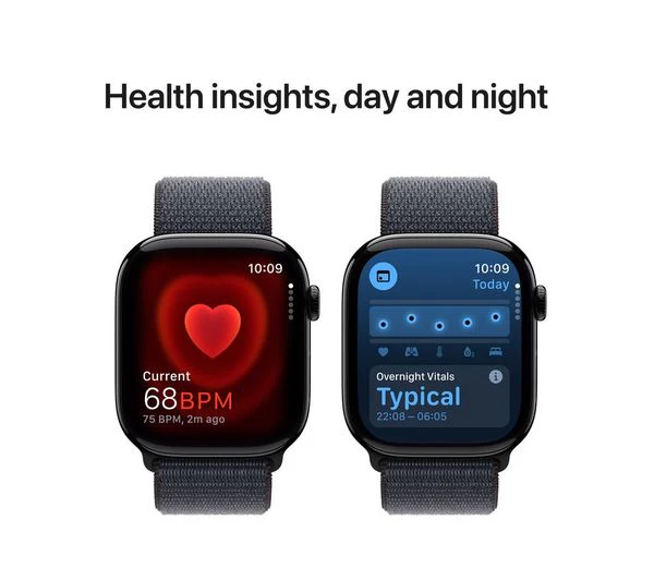APPLE Watch Series 10 Cellular - 42mm Jet Black Aluminium Case with Ink Sport Loop - Good - Image 3