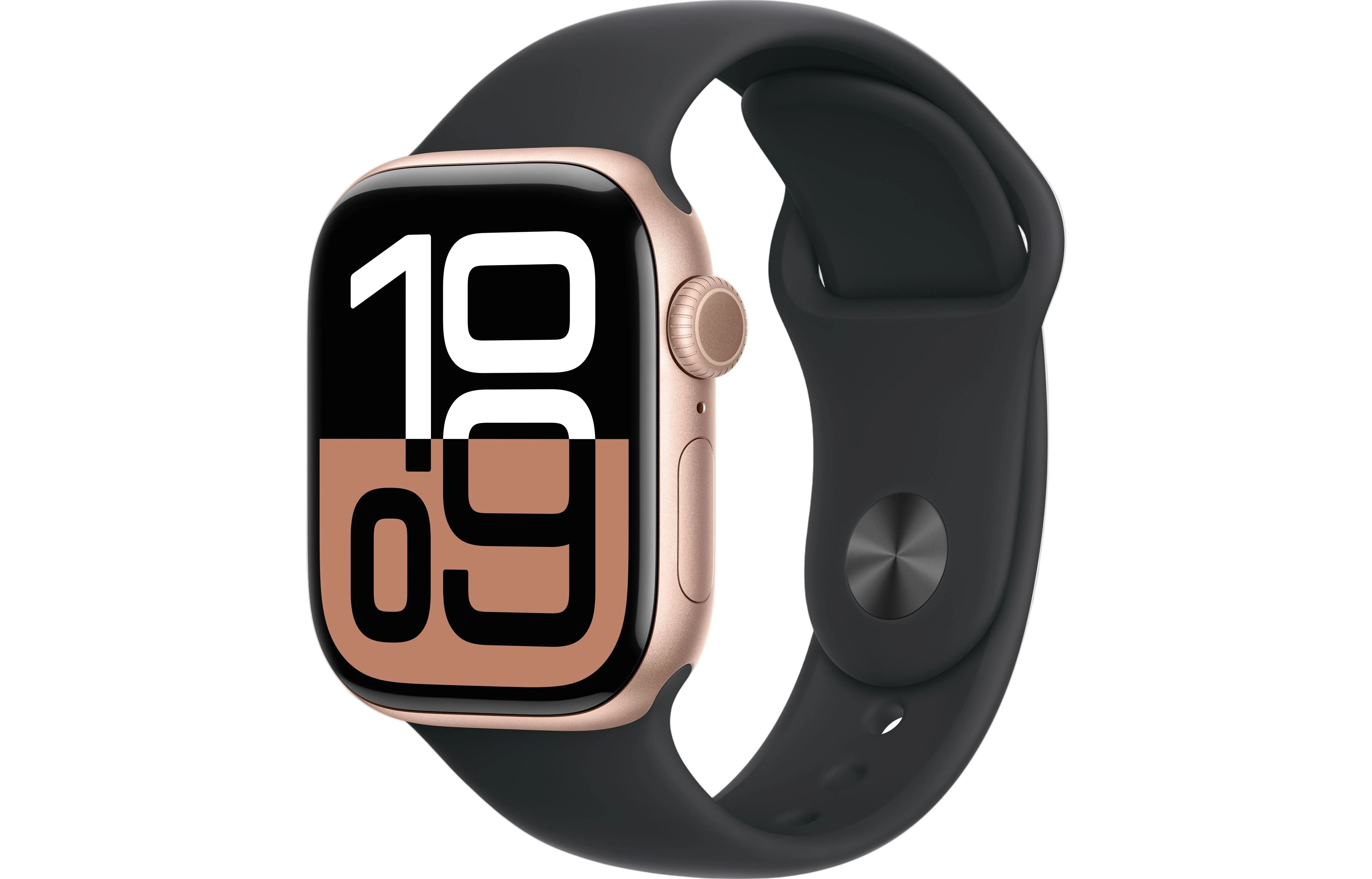 APPLE Watch Series 10 Cellular - 42mm Rose Gold Aluminium Case with Black Sport Band - Pristine