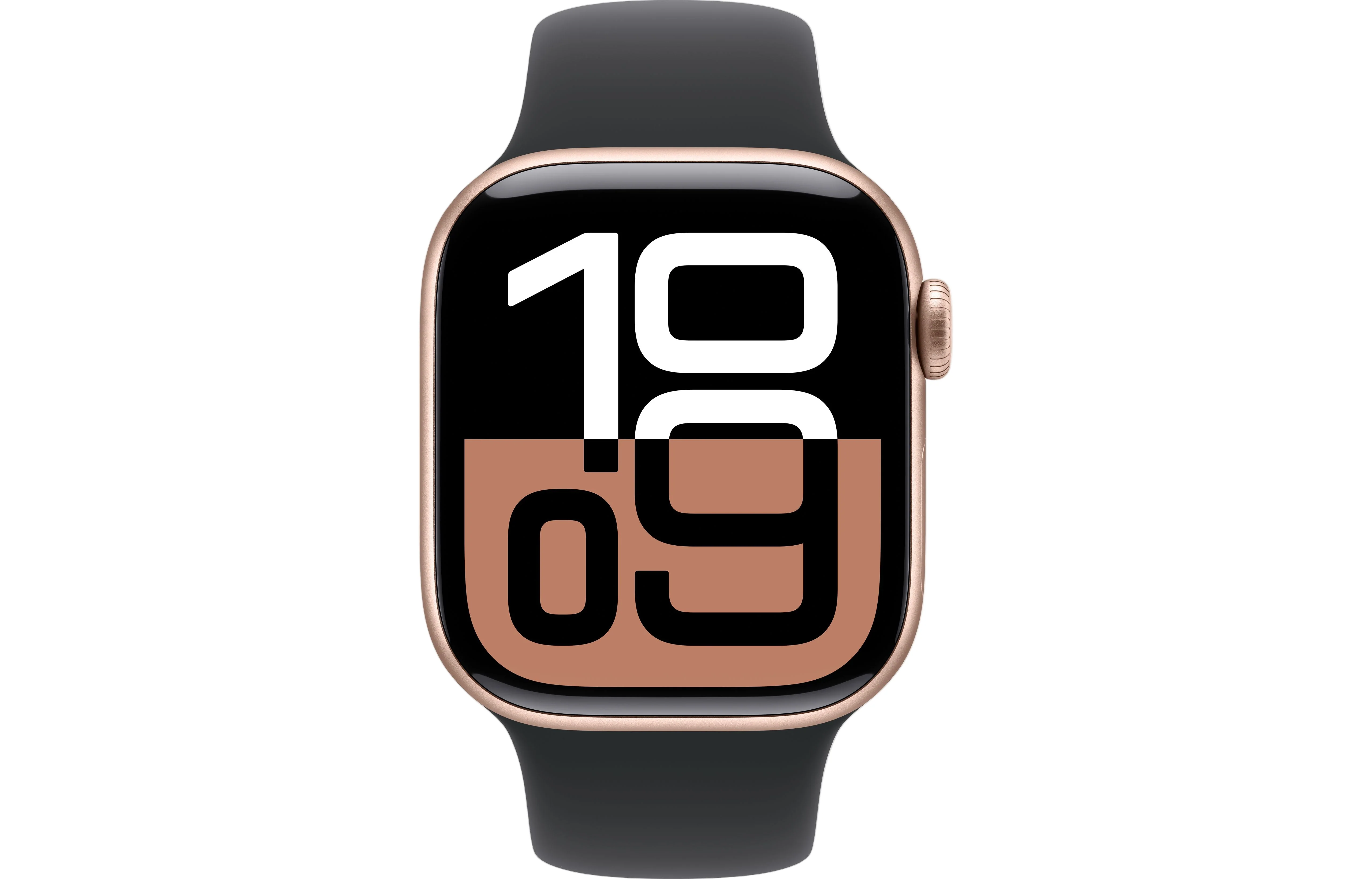 APPLE Watch Series 10 Cellular - 42mm Rose Gold Aluminium Case with Black Sport Band - Pristine - Image 2