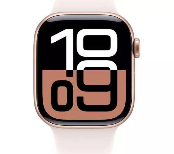 Apple Watch Series 10 GPS + Cellular, 46mm Rose Gold Aluminium Case with Light Blush Sport Band - M/L - Very Good - Image 2