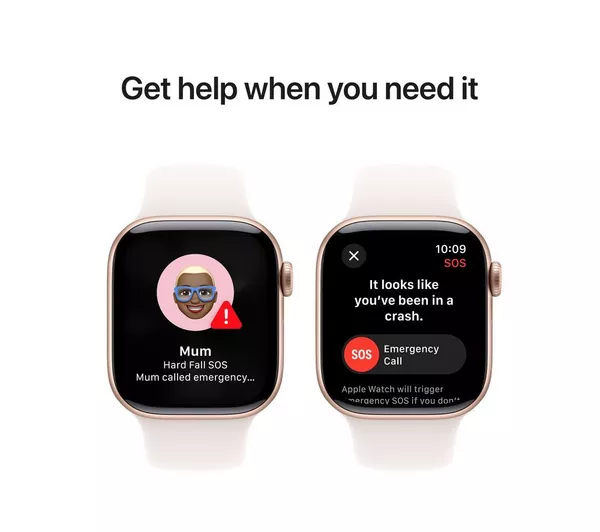 Apple Watch Series 10 GPS + Cellular, 46mm Rose Gold Aluminium Case with Light Blush Sport Band - M/L - Very Good - Image 6