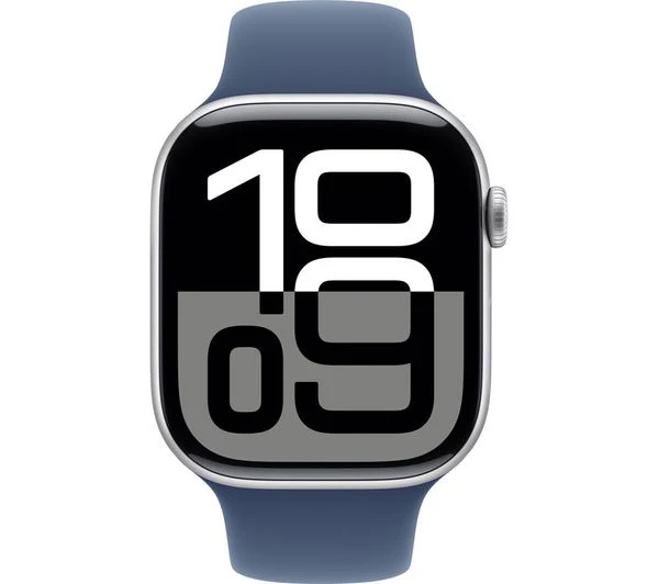 APPLE Watch Series 10 Cellular - 46mm Silver Aluminium Case with Denim Sport Band, S/M - Acceptable - Image 2