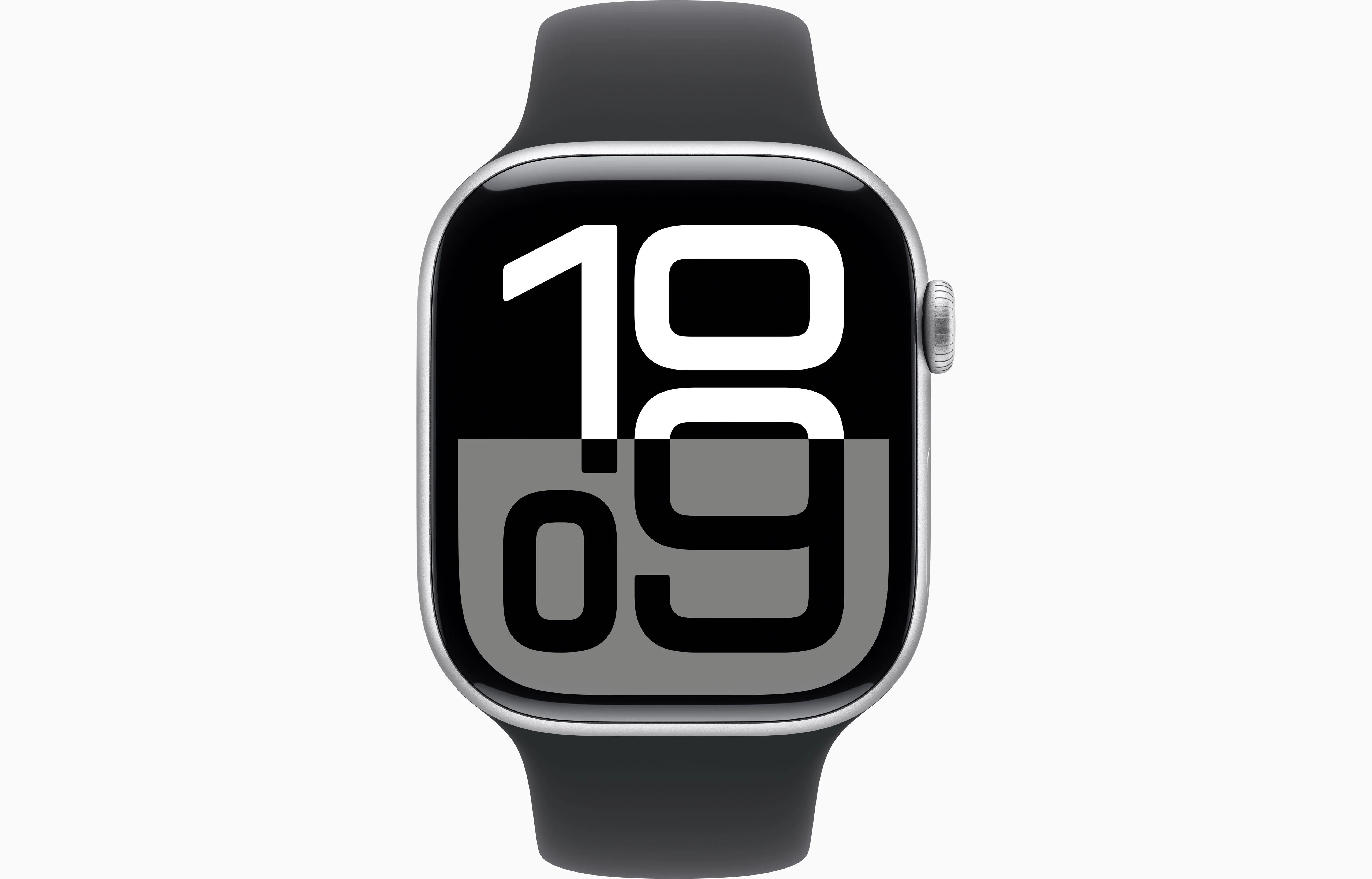 Apple Watch Series 10 GPS, 46mm Silver Aluminium Case with Black Sport Band - M/L - Pristine - Image 2