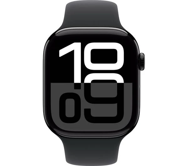 Apple Watch Series 10 GPS, 46mm Jet Black Aluminium Case with Black Sport Band - S/M - Acceptable - Image 2