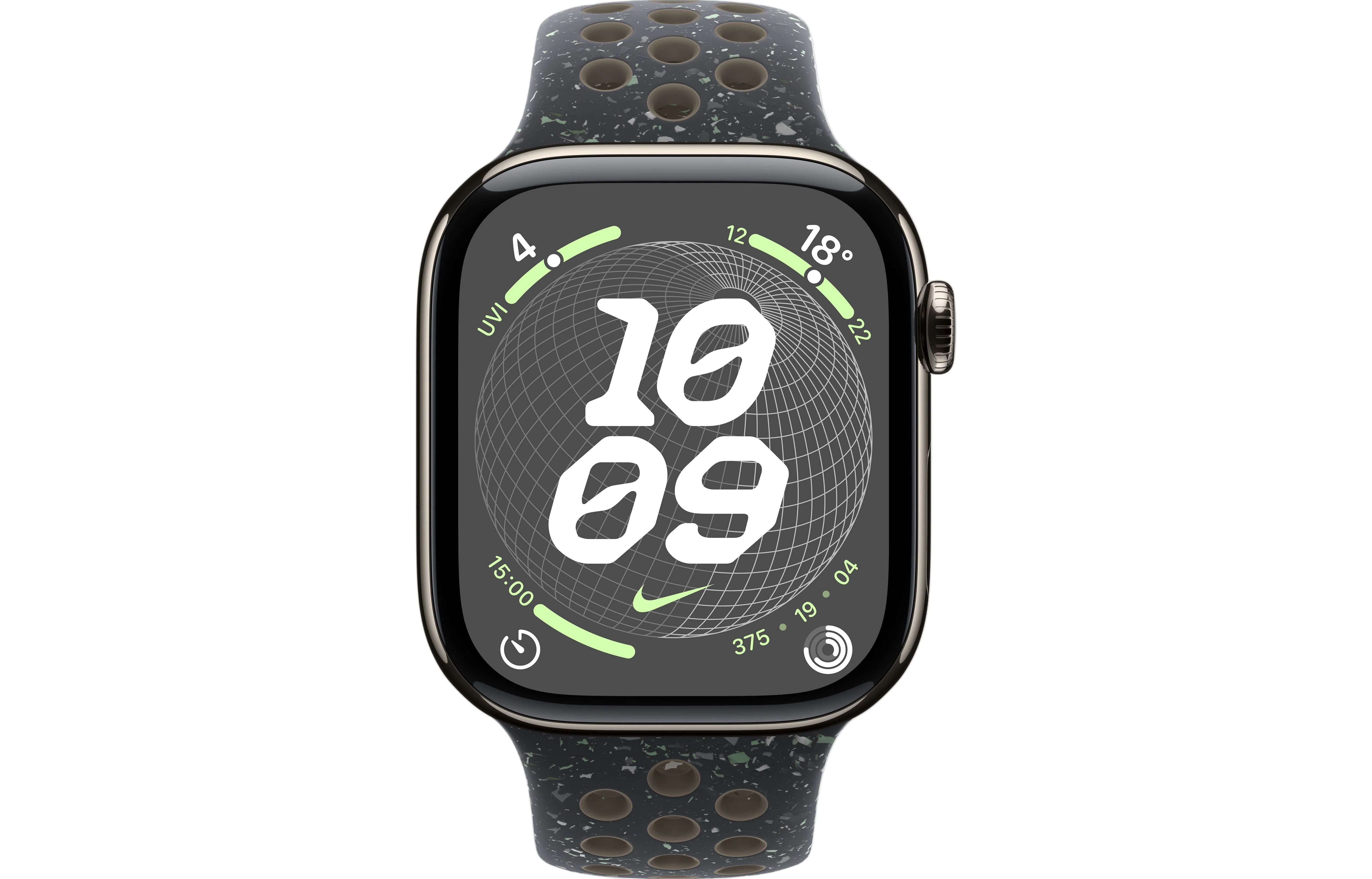 Apple Watch Series 10 GPS + Cellular – 46mm Natural Titanium with Midnight Sky Nike Sport Band (M/L) – Very Good - Image 2