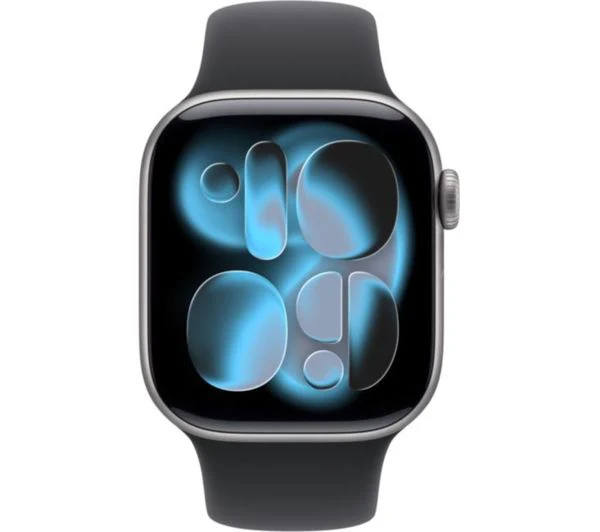 Apple Watch Series 11 - 42mm Space Grey Aluminium Case with Black Sport Band, M/L - Pristine - Image 2