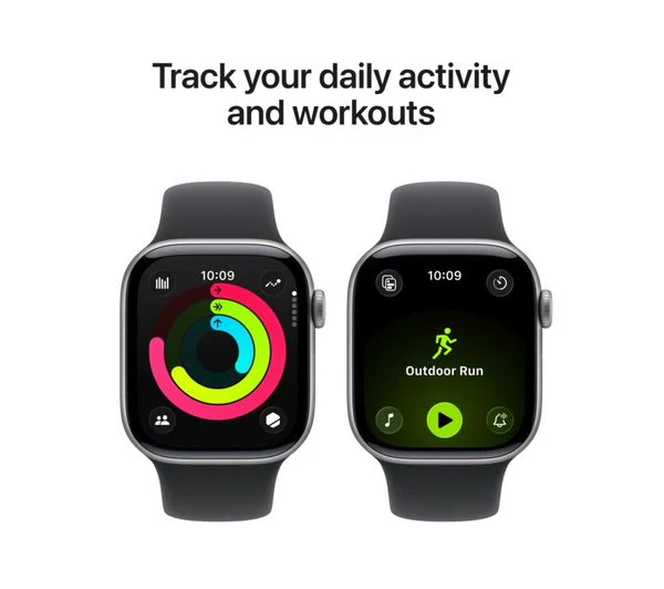 Apple Watch Series 11 - 42mm Space Grey Aluminium Case with Black Sport Band, M/L - Pristine - Image 7