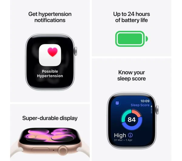 Apple Watch Series 11 - 42mm Space Grey Aluminium Case with Black Sport Band, M/L - Pristine - Image 8