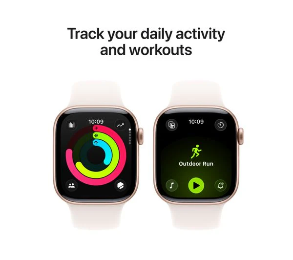 Apple Watch Series 11 Cellular - 42mm Rose Gold Aluminium Case with Light Blush Sport Band, S/M - Pristine - Image 7