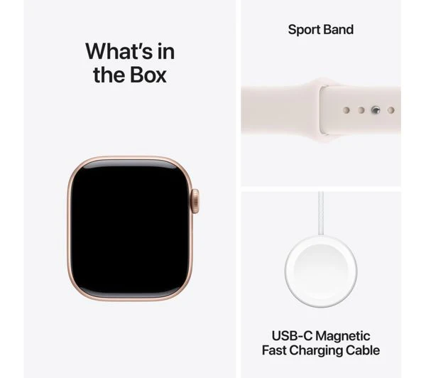 Apple Watch Series 11 Cellular - 42mm Rose Gold Aluminium Case with Light Blush Sport Band, S/M - Pristine - Image 9
