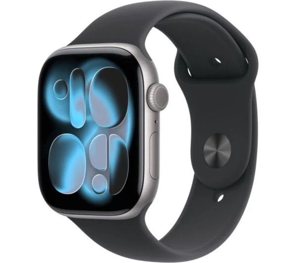 Apple Watch Series 11 Cellular 46mm Space Grey Aluminium Case with Black Sport Band M/L – Pristine