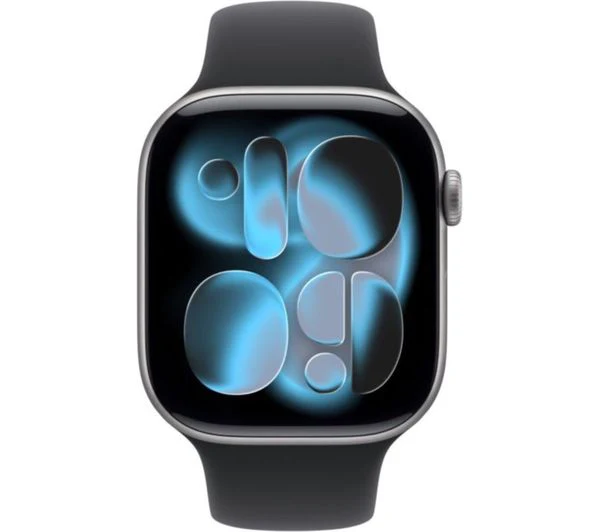 Apple Watch Series 11 Cellular 46mm Space Grey Aluminium Case with Black Sport Band M/L – Pristine - Image 2