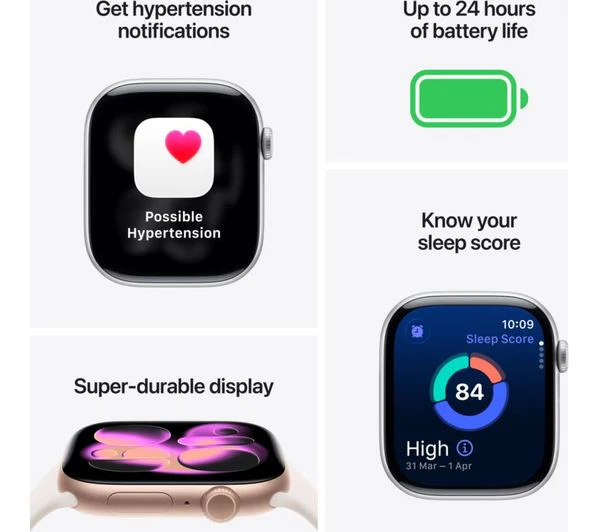 Apple Watch Series 11 Cellular 46mm Space Grey Aluminium Case with Black Sport Band M/L – Pristine - Image 6
