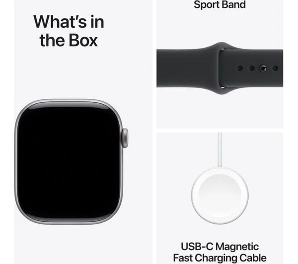 Apple Watch Series 11 Cellular 46mm Space Grey Aluminium Case with Black Sport Band M/L – Pristine - Image 9