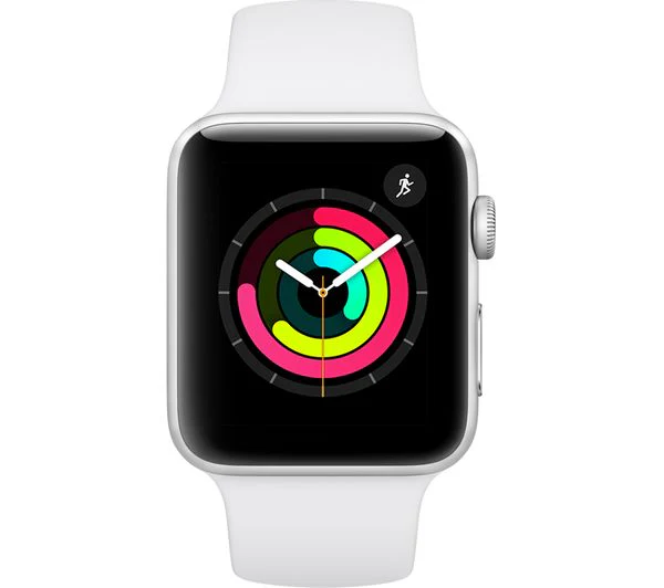 APPLE Watch Series 3 - Silver & White Sports Band, 38mm - Acceptable - Image 2