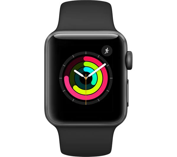 APPLE Watch Series 3 - Space Grey & Black Sports Band, 38mm - Acceptable - Image 2