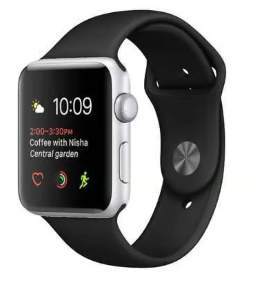 Apple Watch Series 4 GPS + Cellular Silver Stainless Steel with Black Sports Band, 40mm - Good - Image 2