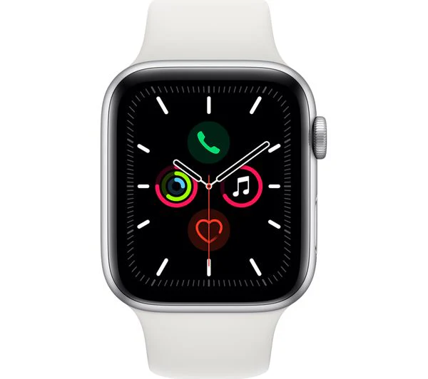 APPLE Watch Series 5 Cellular - Silver Aluminium with White Sports Band, 40mm - Acceptable - Image 2