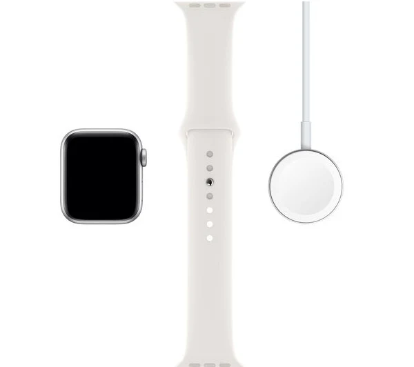 APPLE Watch Series 5 Cellular - Silver Aluminium with White Sports Band, 40mm - Acceptable - Image 6