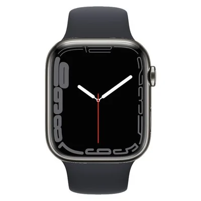 Apple Watch Series 5 GPS + Cellular - Titanium with Black Sports Band, 40mm - Good