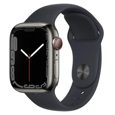 Apple Watch Series 5 GPS + Cellular - Titanium with Black Sports Band, 40mm - Good - Image 2