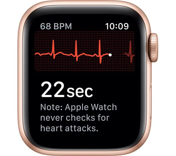 Apple Watch Series 5 GPS - Gold Aluminium with Black Sports Band, 44mm - Good - Image 2