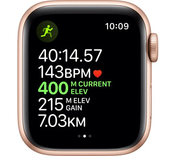 Apple Watch Series 5 GPS - Gold Aluminium with Black Sports Band, 44mm - Good - Image 3
