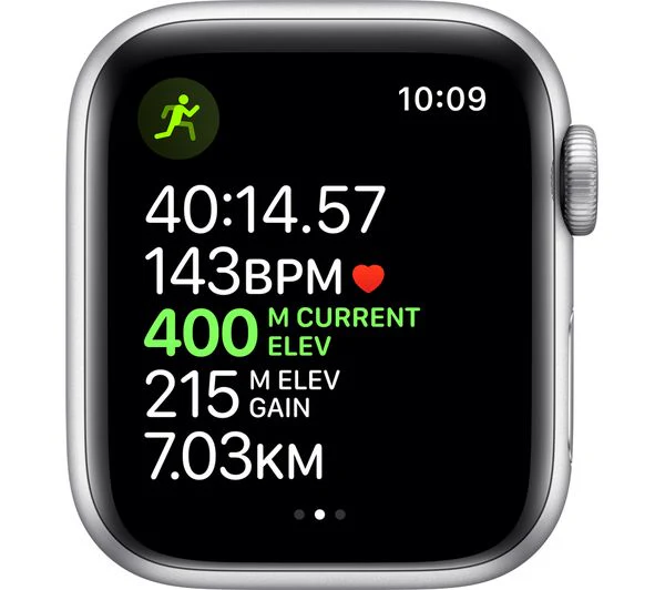APPLE Watch Series 5 GPS - Silver with Pure Platinum & Black Nike Sports Band, 40mm - Acceptable - Image 4
