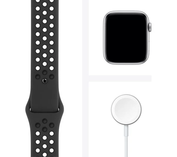 Apple Watch Series 6 GPS + Cellular - 44mm Space Grey Aluminium Case with Black Nike Sports Band - Acceptable - Image 4