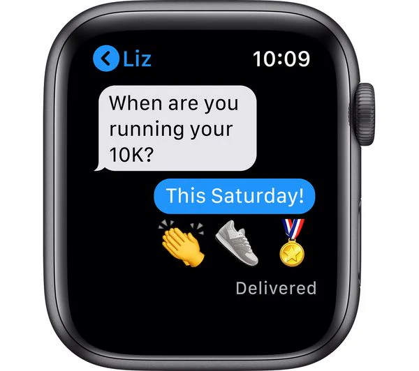 Apple Watch Series 6 GPS + Cellular - 44mm Space Grey Aluminium Case with Black Nike Sports Band - Acceptable - Image 5