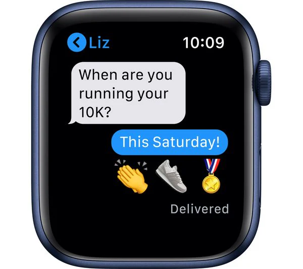 APPLE Watch Series 6 GPS + Cellular - Blue Aluminium with Deep Navy Sports Band, 44mm - Acceptable - Image 3