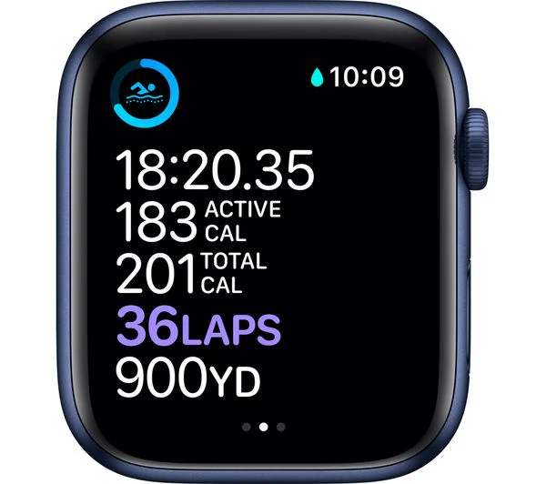 APPLE Watch Series 6 GPS + Cellular - Blue Aluminium with Deep Navy Sports Band, 44mm - Acceptable - Image 4
