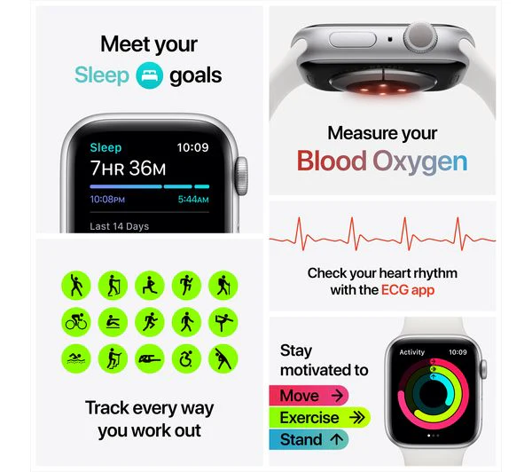 APPLE Watch Series 6 GPS - Silver Aluminium with Pure Platinum & White Nike Sports Band, 40mm - Good - Image 4